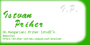 istvan priher business card